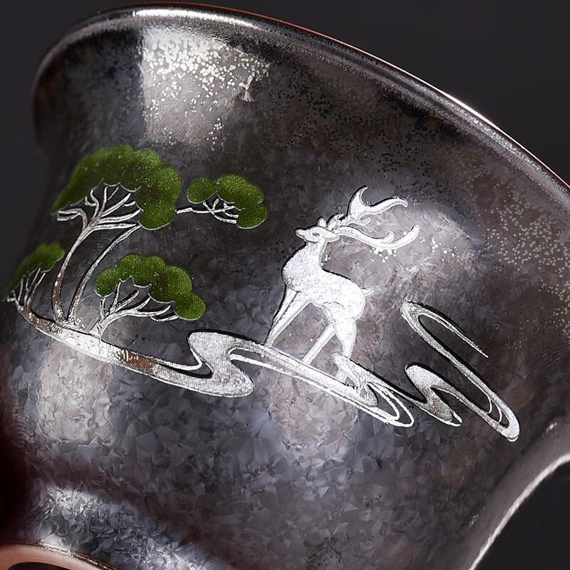 White Porcelain Sancai Gaiwan Teacup