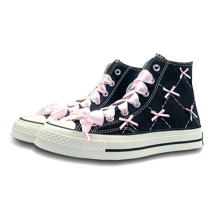 Converse Кеды-хайтопы 1970-х Унисекс Черно-розовые 162050C(Команда116-)