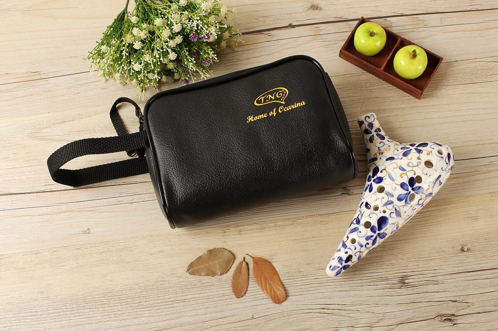 TNG Ocarina музыкальный инструмент роскошная одинарная окарина Wind Wind глазурованная отделка синий цветочный фарфор [альт/до/AC/12 отверстий/белый и синий]