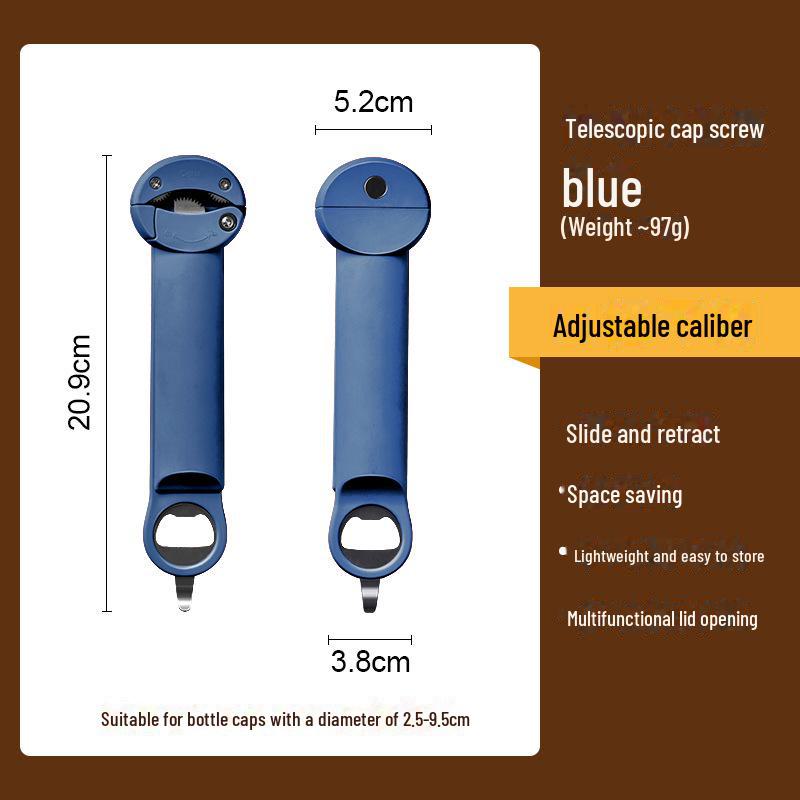 Многофункциональная телескопическая открывалка для банок и бутылок RAKUEN с функцией магнитного поворота