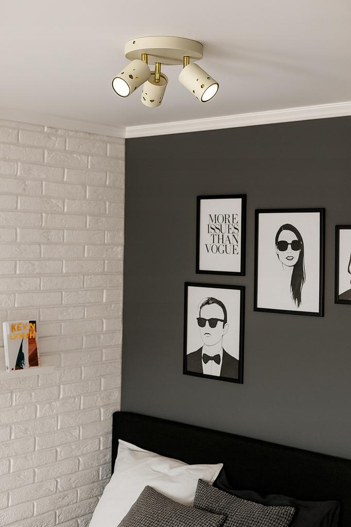 Dziecięca lampa sufitowa plafon spot dla dziewczynki led gu10 serduszka róż