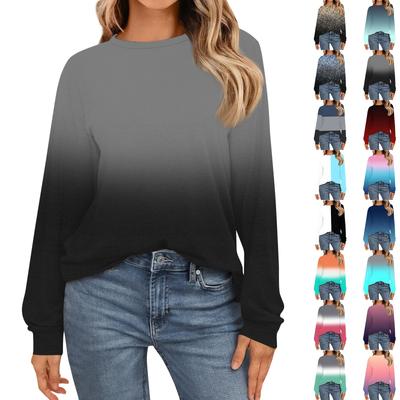 Женская мода рубашки с длинным рукавом свободные облегающие с круглым вырезом базовые топы повседневные наряды