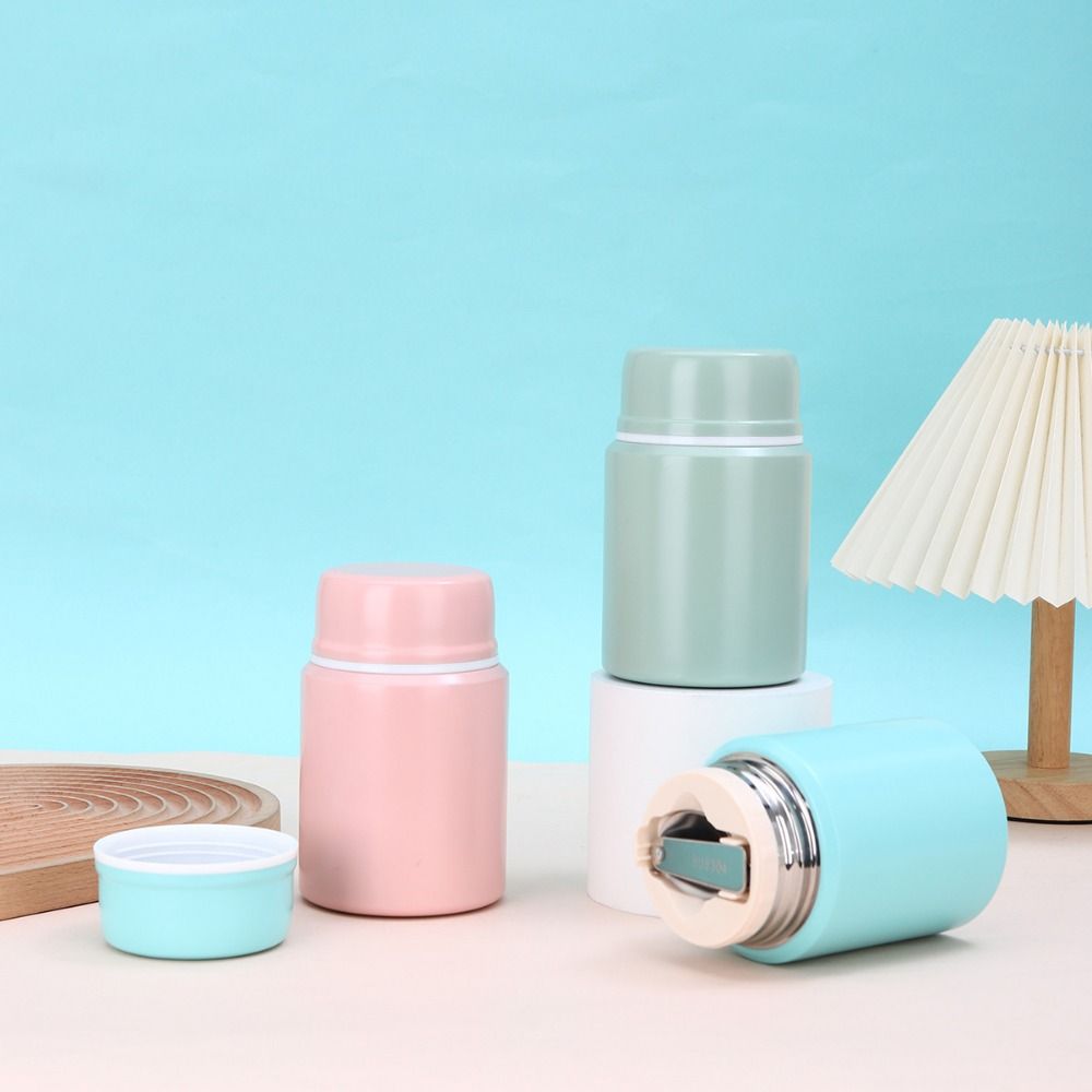 Solid Color Portable Vacuum Flask Stainless Steel Thermal Water Bottle  Outdoor Sports