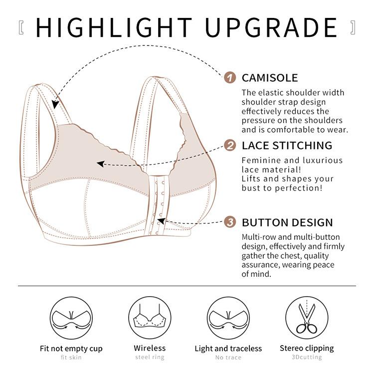 Adjustable Side-Supporting Body-Shaping Vest-Style Longline Plus Size Sports Bra with Three-Row Hook-and-Eye Closure