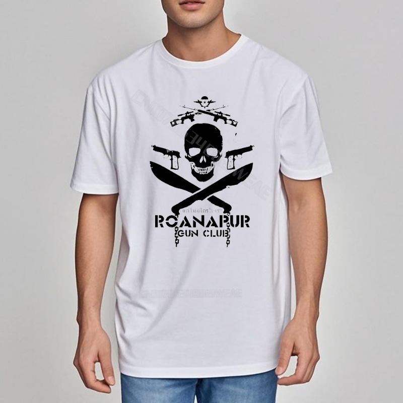 Tee shirt Casual Fashion Tshirt Skull Crossed Swords Roanapur Design Crew Neck Classic Tshirt Classic Essential Teeshirts