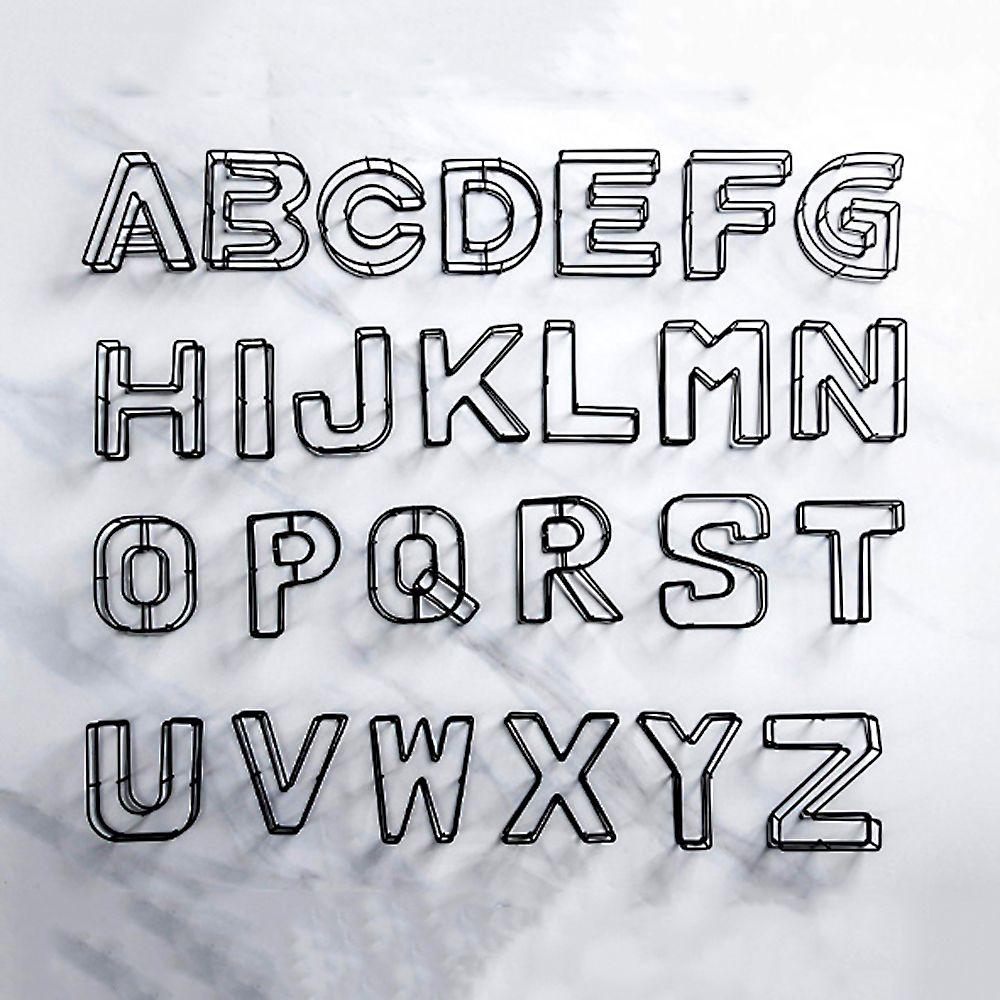 Props Cafe Adornment Doorplate Sign Wrought Iron Alphabet Metal Hollow Letter Home Decoration