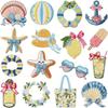 Summer Beach Style Embroidery Cloth Sticker Ironing Casual Clothing Backpack Shoes And Hats Personalized Decoration Repair Fabric Sticker