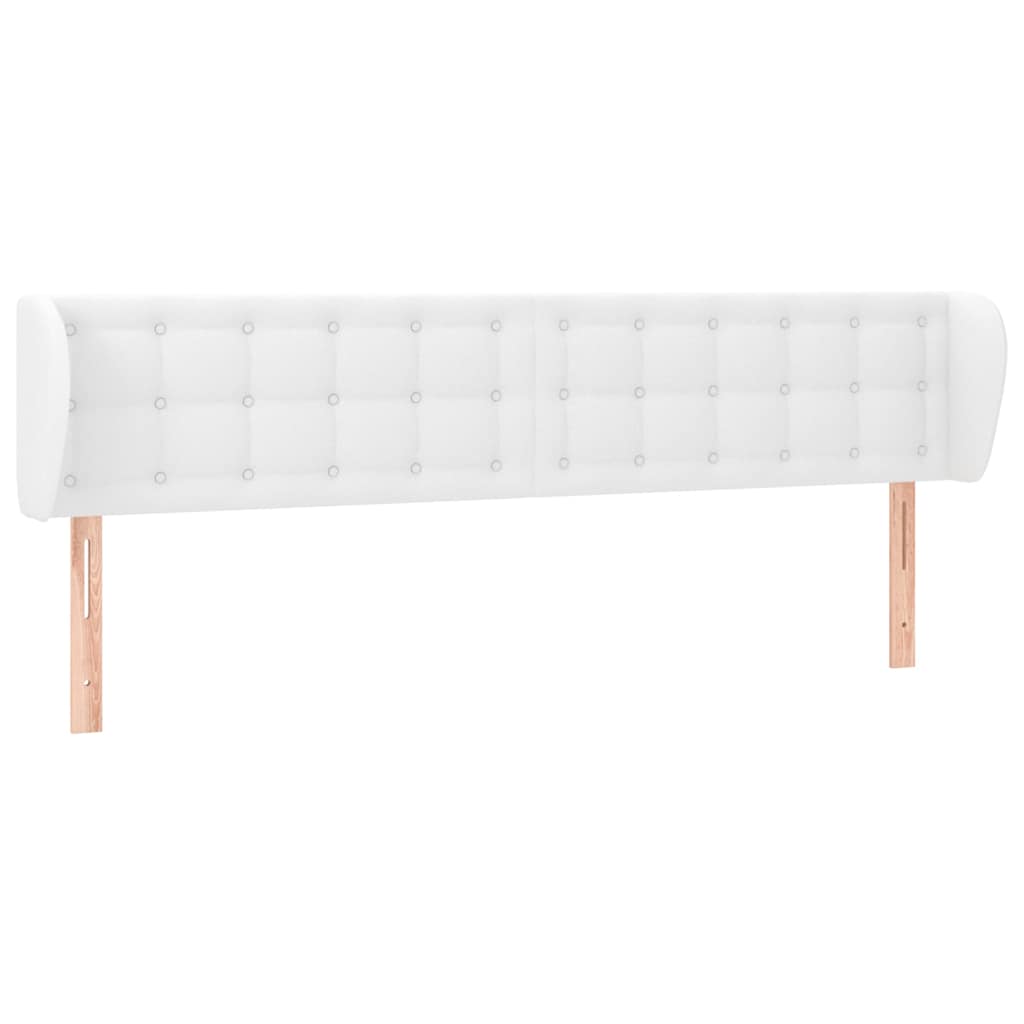 vidaXL Kopfteil mit Ohren Weiß 183x23x78/88 cm Kunstleder