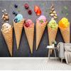 3D Фотообои Мороженое Обои Для Ресторана Кухни Комнаты Декор Наклейка Настенная Бумага Современное Искусство Настенное Покрытие