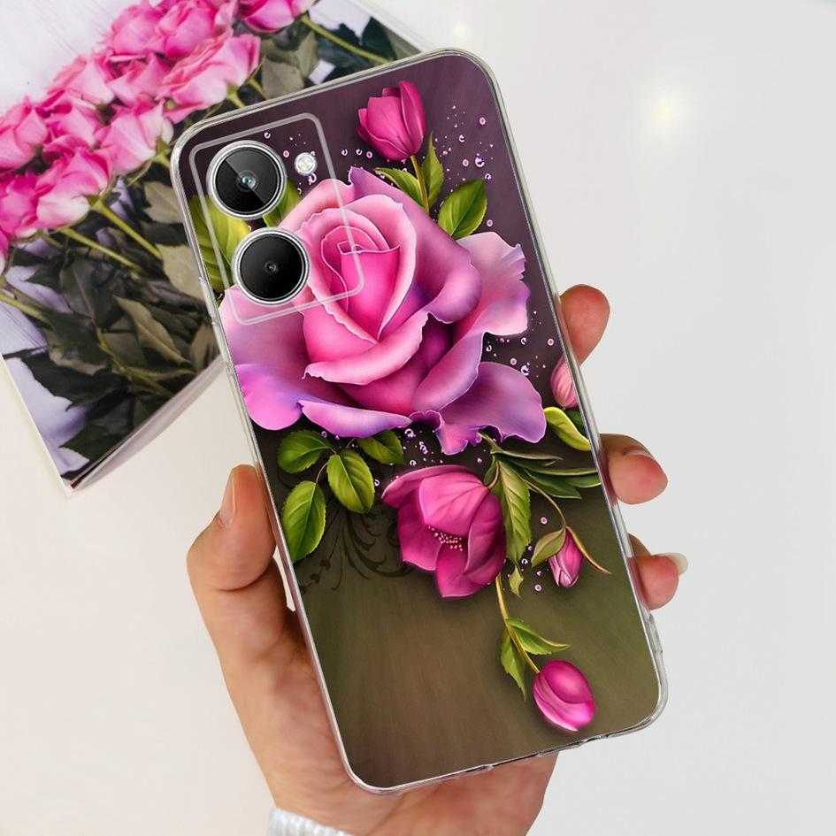 Чехол для Realme 10 RMX3630 Задняя крышка Милый мультяшный панда Тонкий мягкий прозрачный силиконовый чехол для телефона Для Realme 10 Pro Plus RMX3687 Capa