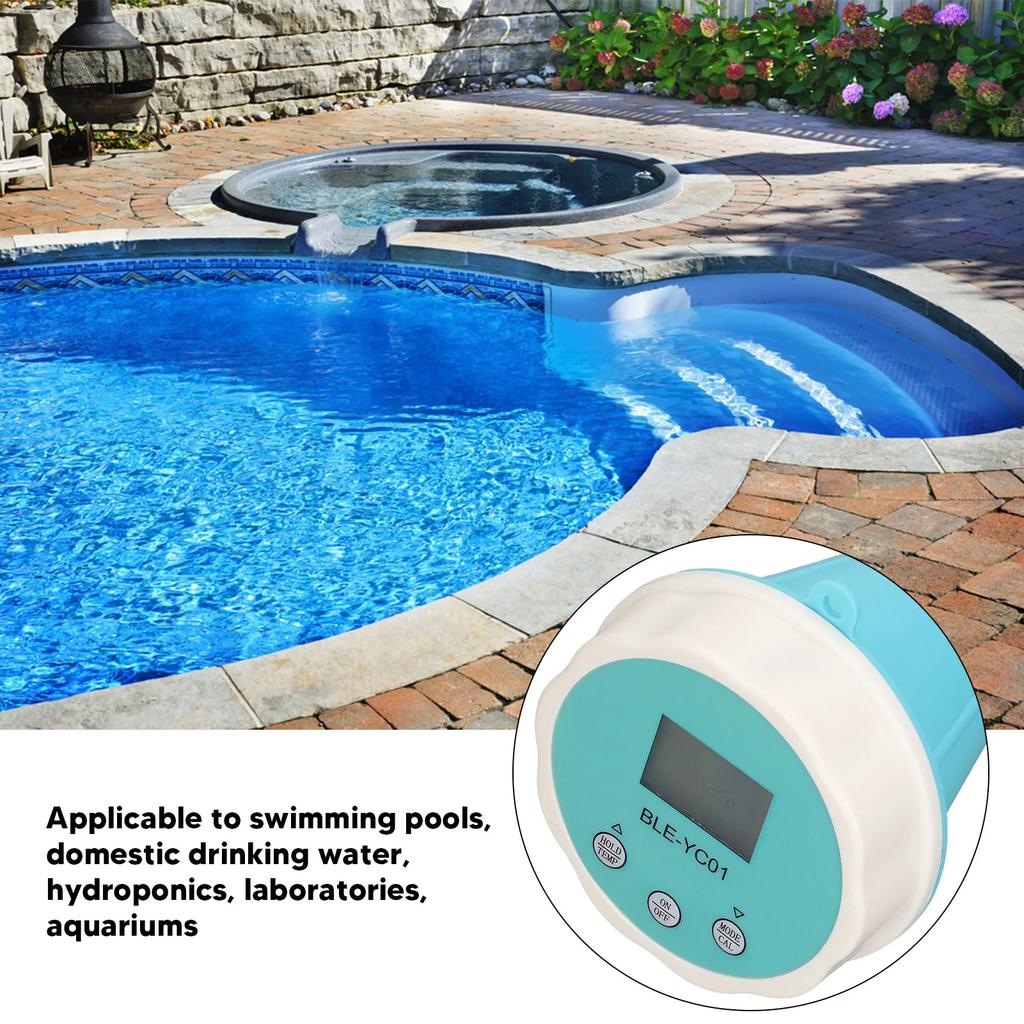 Bluetooth Pool Monitor  CL EC  ORP Temperature 6 in 1 Smart Pool Water Quality Tester Bluetooth Pool Monitor Smart  Meter