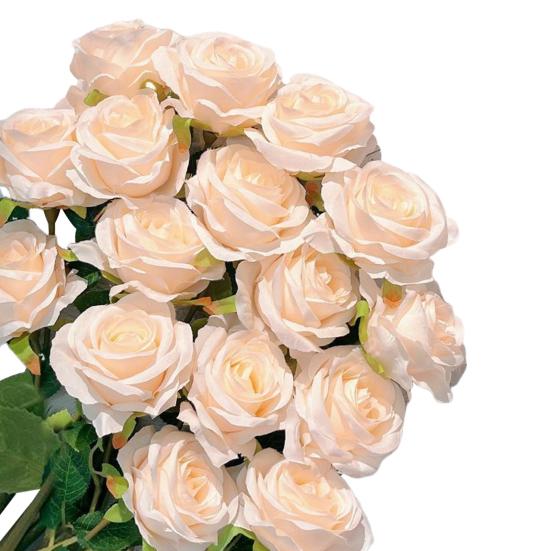 12 шт. искусственных розовых цветов, реалистичные, яркие, невыцветающие, искусственные розы, букет, свадебные украшения