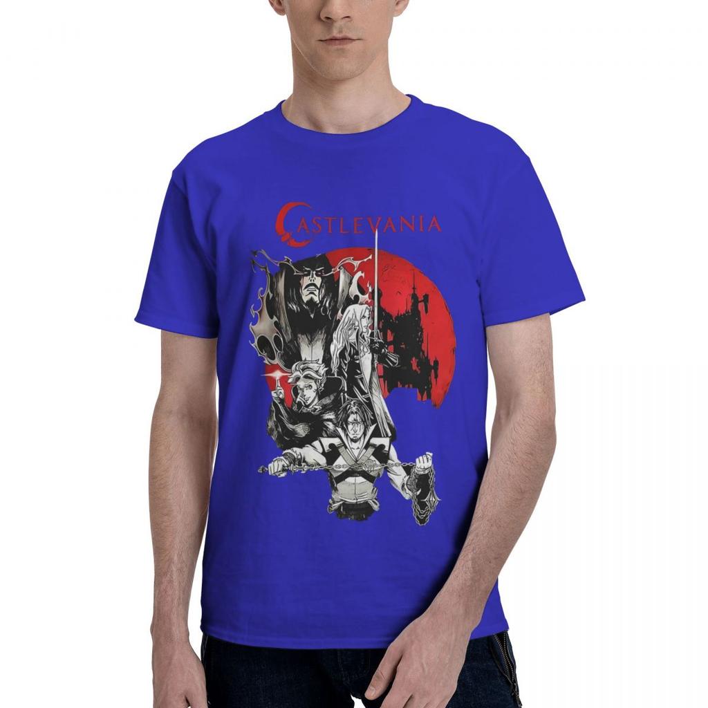 Дракула Castlevania 100% Хлопок Повседневные Дышащие Удобные Топы Мужская Одежда Распродажи Мужская Одежда