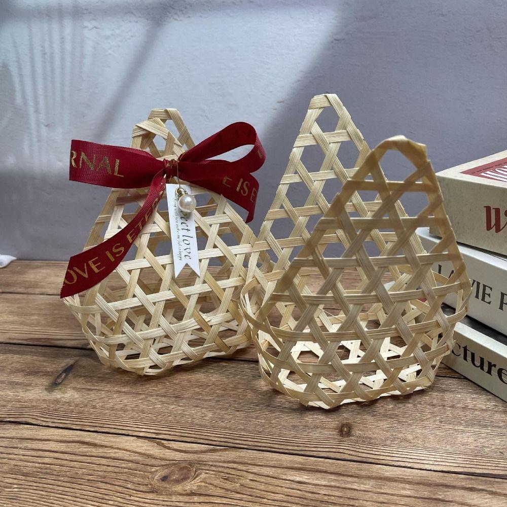 3pcs Retro Storage Box Handmade Fruit Basket Gift Packaging Basket Mid Autumn Festival