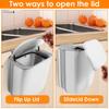 Hanging Trash Can Kitchen Food Compost Bin with Lid and Hidden Scraper Space Saving Foldable Wall Mounted Garbage Can for Home
