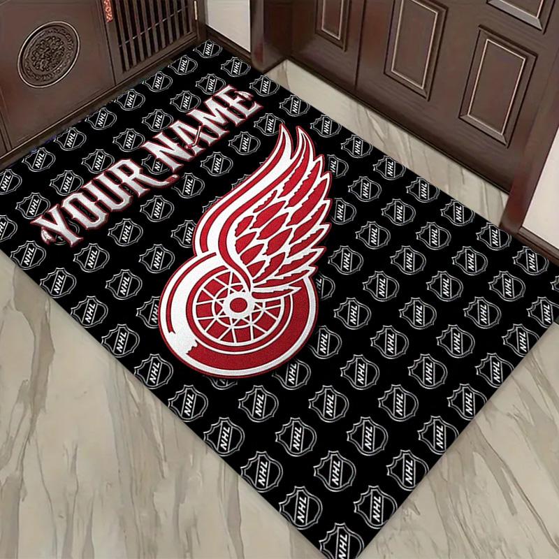 Name Custom Detroit Red Wings Carpet Rug for Living Room Bedroom Home Sofa Decoration,Kids play Non-slip Floor Mat