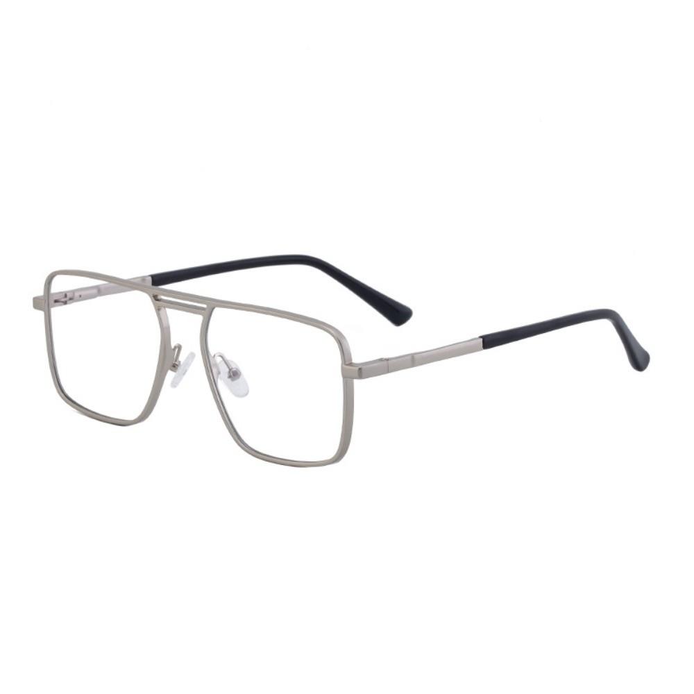 Punk Double Beam Sun Glasses Big Frame Men Eyewear Personalized Square Sunglasses Unisex