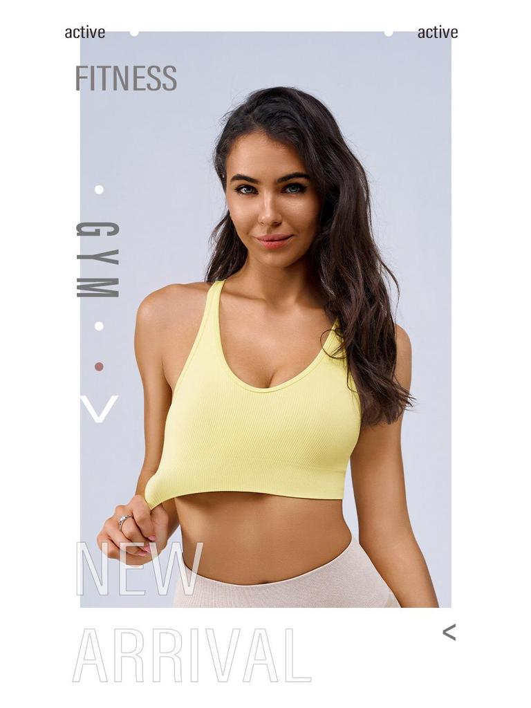 Women's Medium-High Intensity Cross-Border Sports Bra - Shockproof & Supportive for Running and Yoga