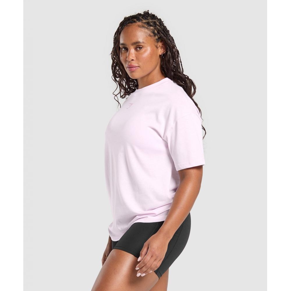 Gymshark Gs Power Oversized T shirT Ice Pink B4a7o Kcpx