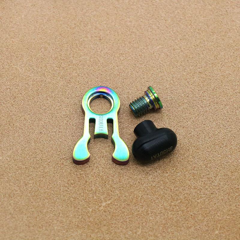 Folding bicycle TC4 Titanium Alloy Catcher Crab Clamp Head Tube Fixing Buckle Titanium Screw For Brompton Bike Cycling Parts
