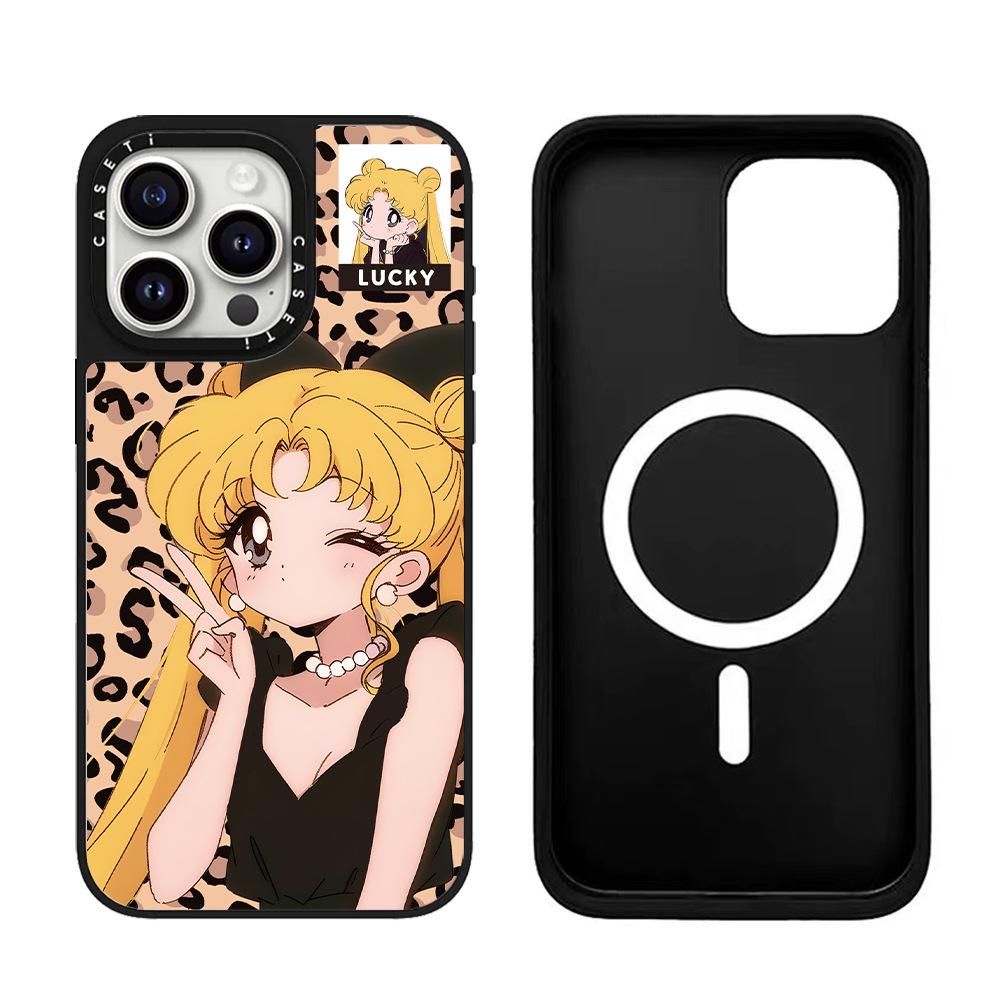 Чехол Hello Kitty с леопардовым принтом MagSafe для iPhone 17 Pro Max