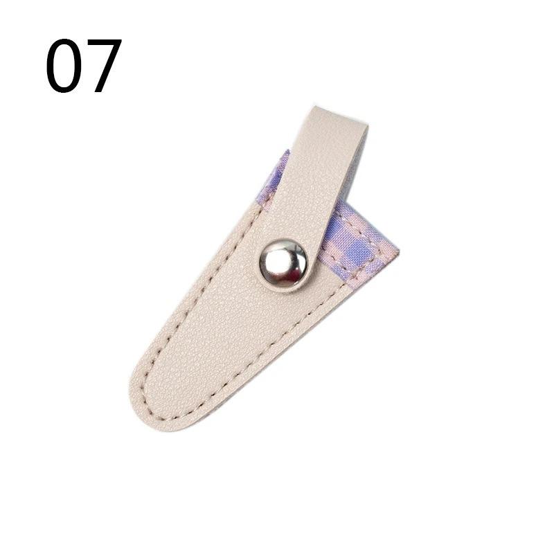 Colorful Vintage Embroidery Scissors Sheath Lattice Scissors Protective Cover Small Sharp Pointed Scissors Protection