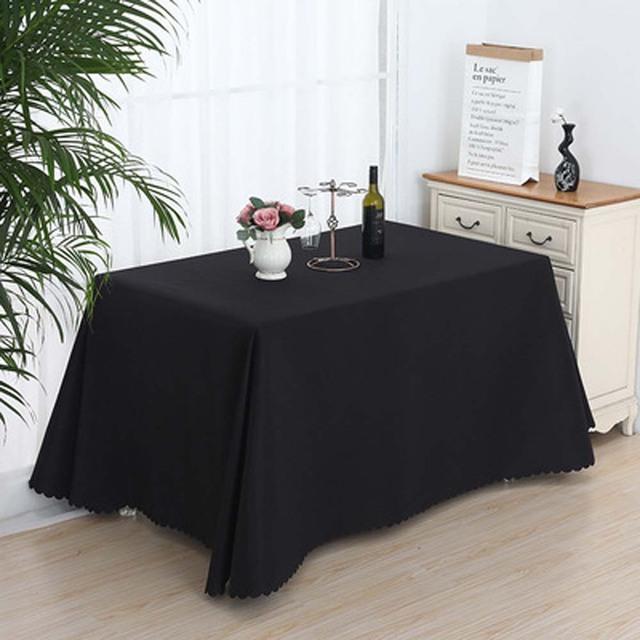 Table Cloth Solid Color Rectangular Tablecloths Wedding Elegant Conference Hotel Table Cover Exhibition Event Banquet Tablecloth