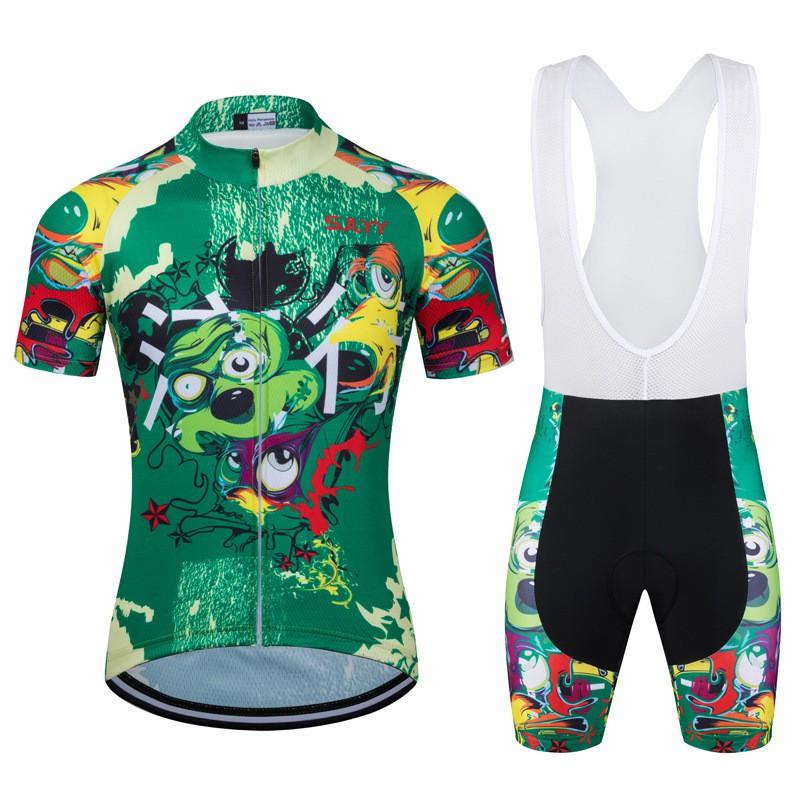 Men Women Cycling Jersey Set With Bib Shorts Breathable Bike Apparel Road
