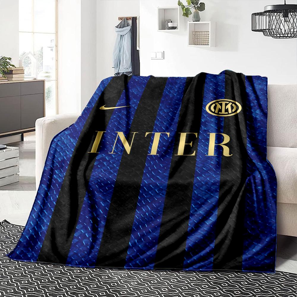 Inter Milan Champions Blankets Flannel Printed Breathable Warm Throw Blanket for Home Office Bedspreads 0708a2