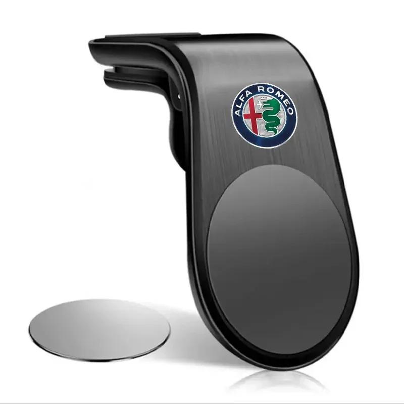 for Magnetic Car Phone Holder Metal Stand Accessories For Alfa Romeo 159 Spider Giulia Giulietta 156 Tonale Mito 147 8C Stelvio