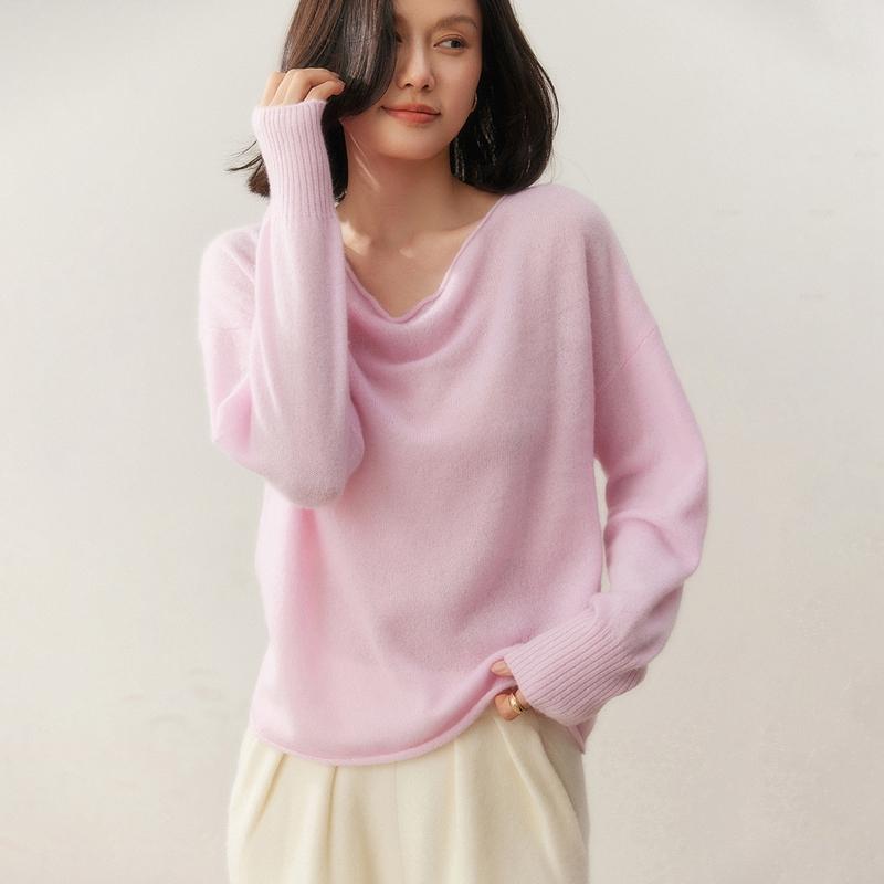 Женский свитер Qinghe 100% чистый кашемир - Ультрамягкий роскошный зимний пуловер