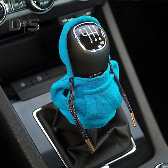 Car Shift Gear Cover Fashion Sweater Hoodie Auto Shift Knob Cover Soft & Comfortable Automotive Gear Shift Knob Protector Car Interior Accessories