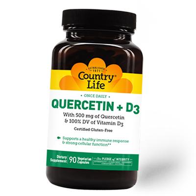 Кверцетин с Витамином Д3, Quercetin + D3, 90вегкапс (70124007)