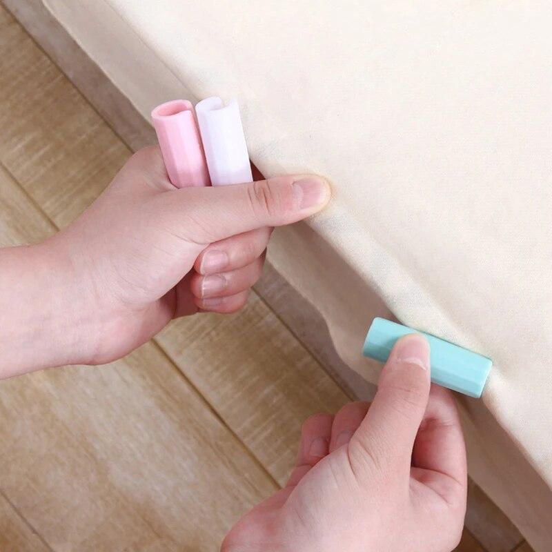12PCS BedSheet Clips Plastic Slip-Resistant Clamp Quilt Bed Clipper Cover Grippers Fasteners Mattress Holder for Sheets Home