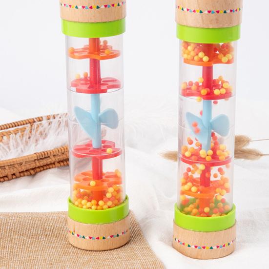 Игрушка из бисера, капли дождя, Rainmaker, развивающая сенсорная трубка-шейкер, погремушка для малышей, музыкальная погремушка с дождем