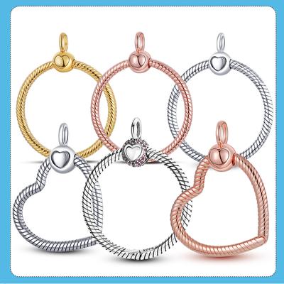 Новый кулон в форме сердца 925, серебряный кулон O, подходит для кабельной цепи, кулон, ожерелье, сделай сам, очаровательные бусины, ювелирное изделие, подарок