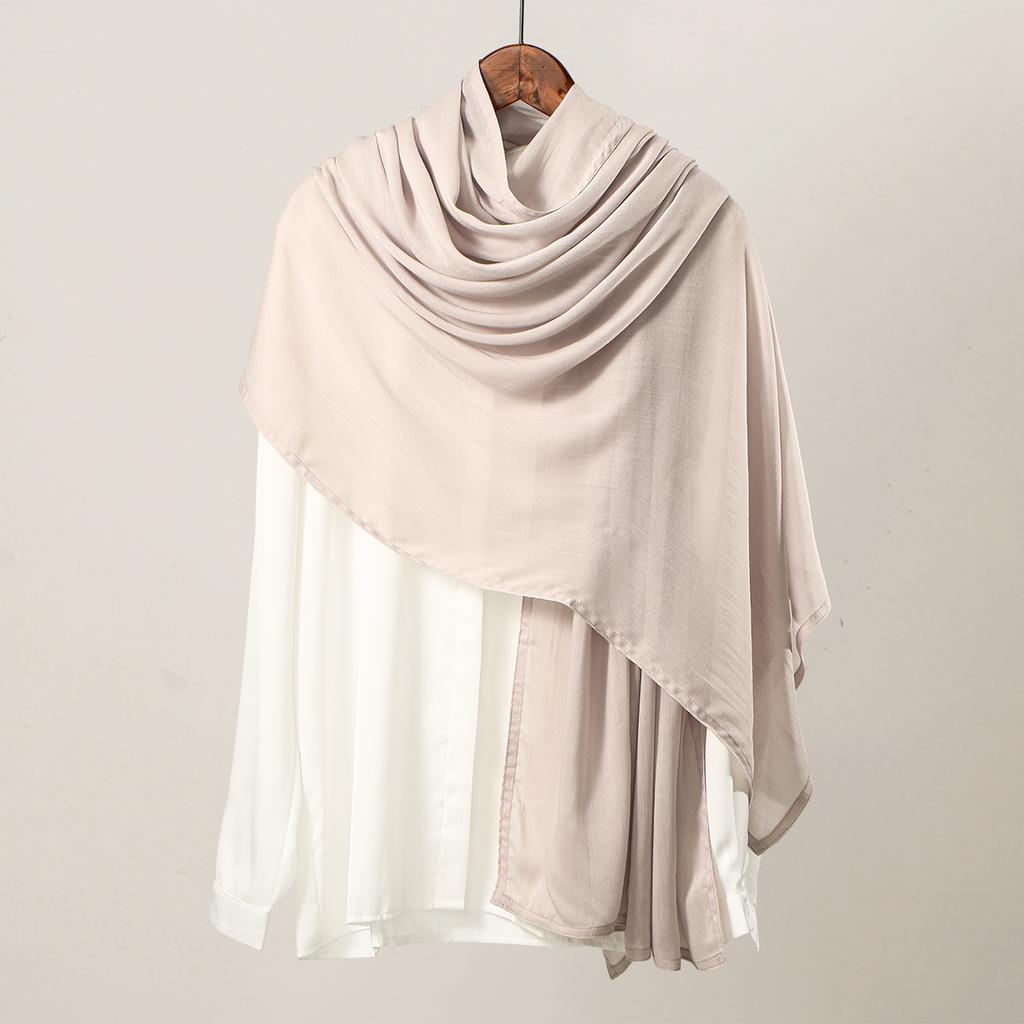 Хлопок Район Модал Хиджаб Шарф Однотонный Головной платок Накидки Большой размер Однотонные Шали Мусульманский Женский Хиджаб Исламский Тюрбан Повязка на голову 190*85см