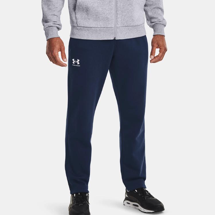 Under Armour Тренировочные свободные флисовые брюки с логотипом, мужские брюки синего цвета 1359030-408