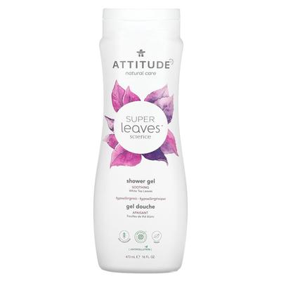 ATTITUDE, Super Leaf Science, натуральный гель для душа, успокаивающий, листья белого чая, 16 унций (473 мл)