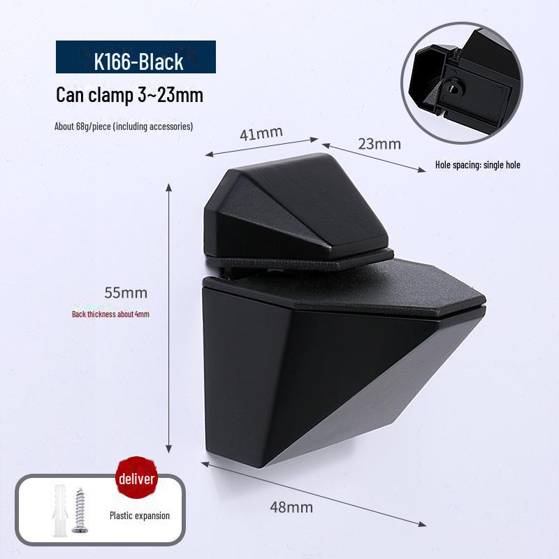 F-образный зажим для стекла Duckbill для ванной комнаты/кухни