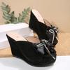 Women Wedge Sandals Open Toe Summer Slippers 10.5cm Platform Heels Comfortable Thick Sole Shoes