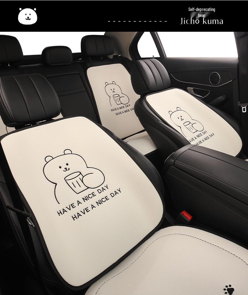 Вышитая подушка на сиденье авто с маленьким мишкой для Jetour X70, Dasheng Traveler X70L - Всесезонный комфорт