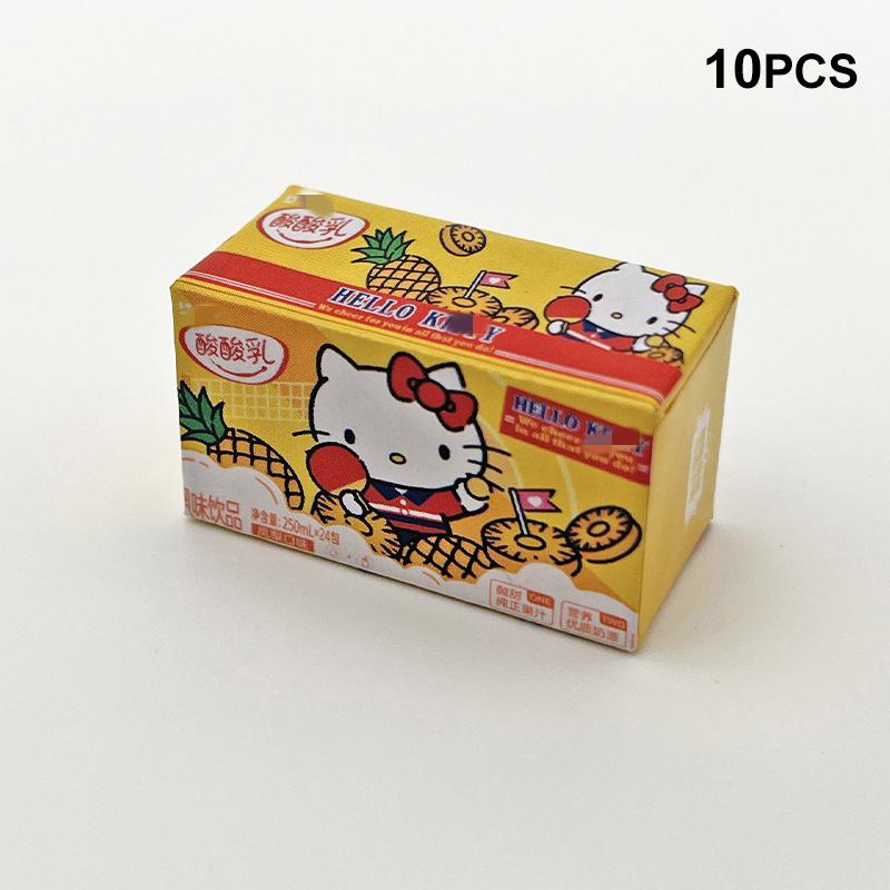 8/10 шт. миниатюрный кукольный домик имитация ящика для молока супермаркет магазин еды мини-коробка для напитков для кукольных аксессуаров игрушка