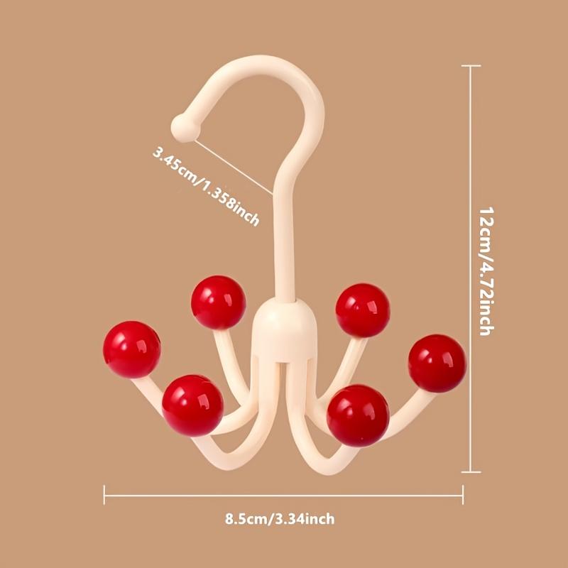 Rotatable six-pronged hook - clothing hook - hat hook - household underwear strap hook - tie and scarf hook