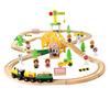Wooden Train Track Highway Ring Construction Set  Railway Electric Magnetic Train Toy For All Brands Wooden Rail Toy Boy G9