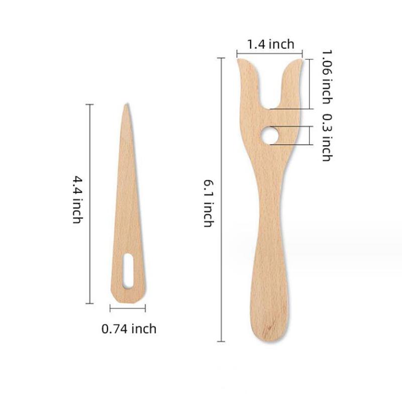 Инструмент для ткачества гобелена с большой иглой, ткацкий станок с вилкой из бука