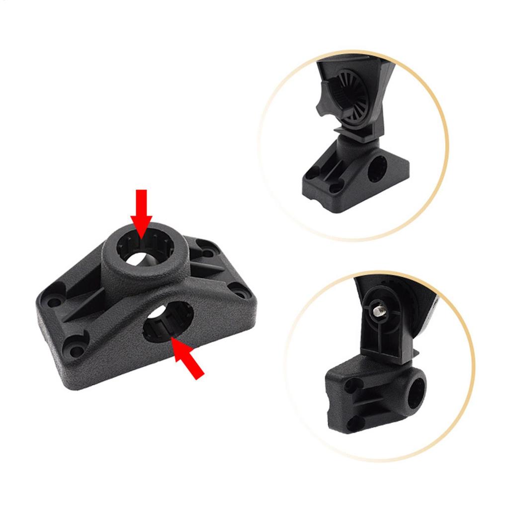 Kayak Pole Holder 360-degree Rotation Mounting Base Boat Rod Holder For Installation Inflatable Boats Paddle Boards Canoes
