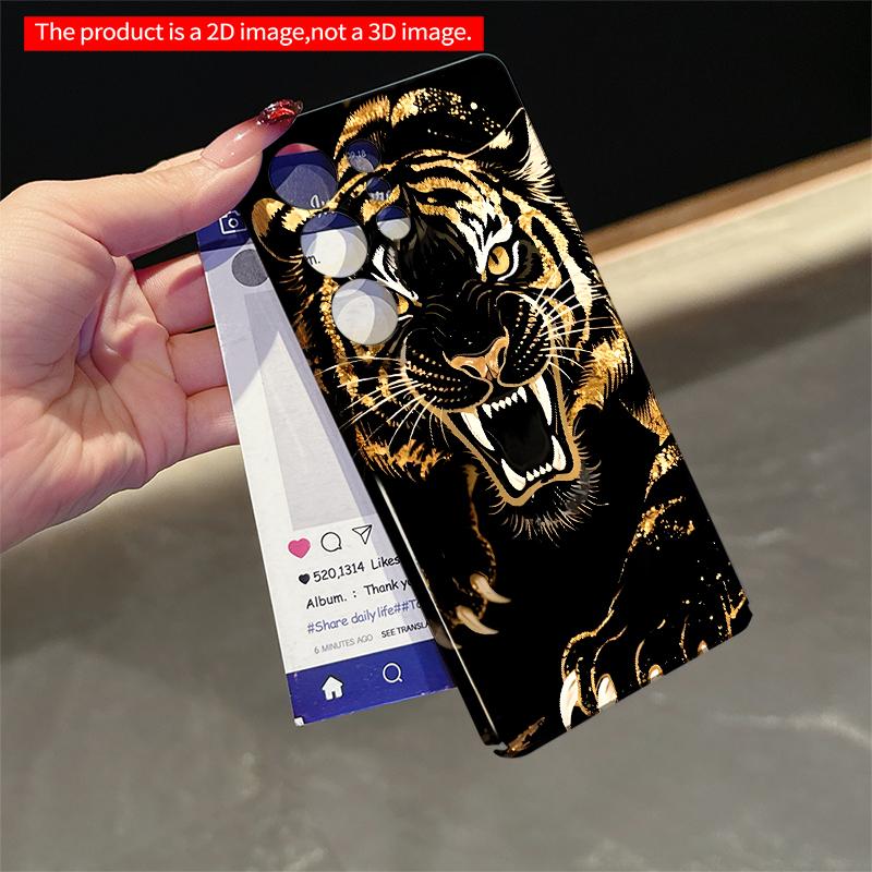2DFlat Samsung phone case Golden Tiger Roar Phone Case Applicable to Galaxy S22 S23 S24 S25ULTRA S26 A12 A13 A14 A15 A16