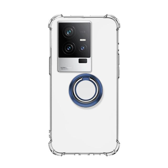 Прозрачный чехол с подставкой для кольца для vivo iQOO 11S, кронштейн-держатель, противоударный прозрачный чехол для iqqo 11 10 9 8 7 Pro, мягкий силиконовый защитный чехол для телефона