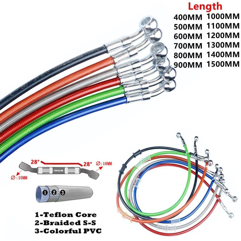 Плетеный тормозной шланг Гидравлические тормозные шланги Тормозной шланг для мотоцикла Тросик тормозного масла для мотоцикла